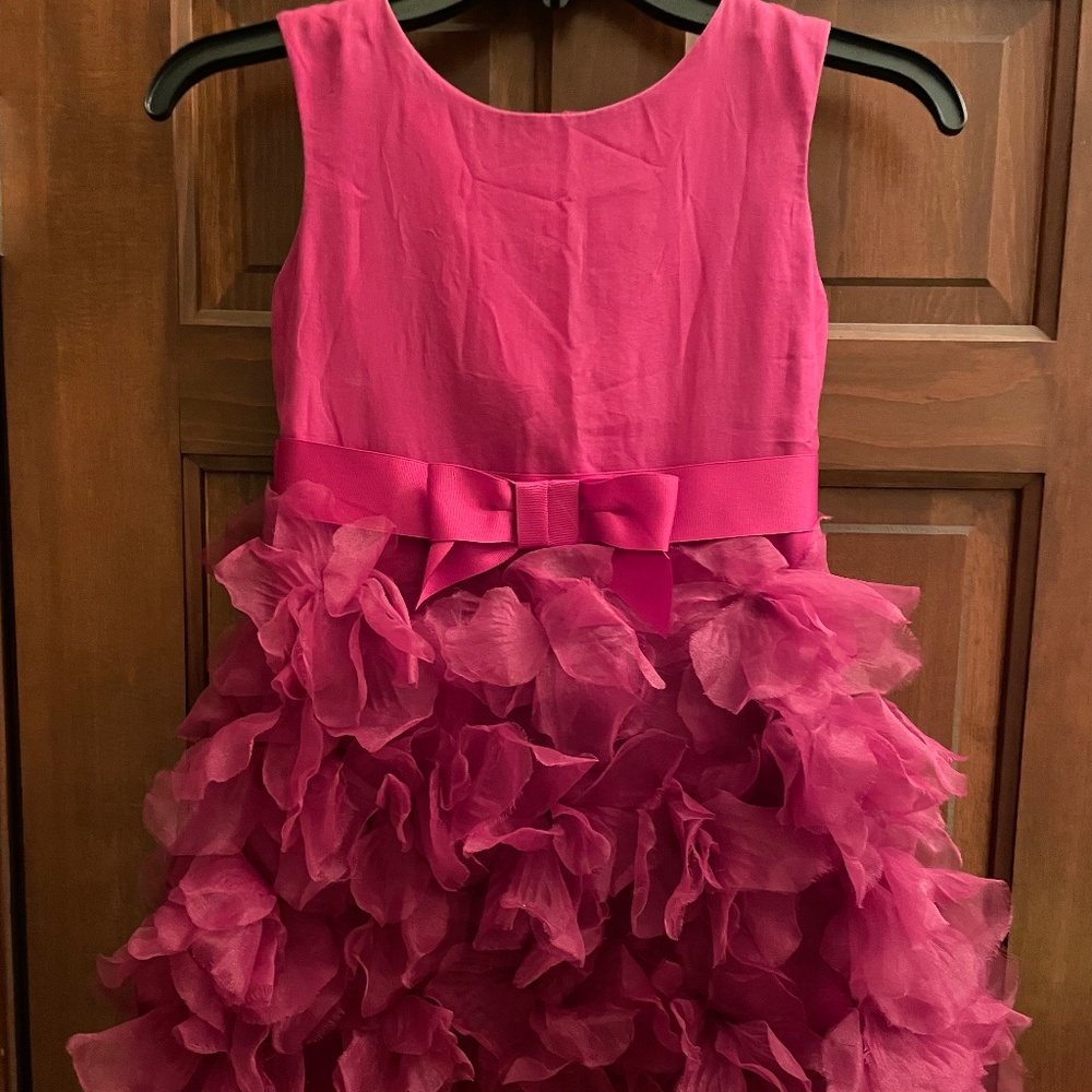Girls pink ruffle dress size medium